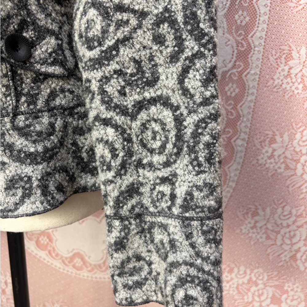600 West Wool Blend Pattern Jacket - Picture 6 of 9